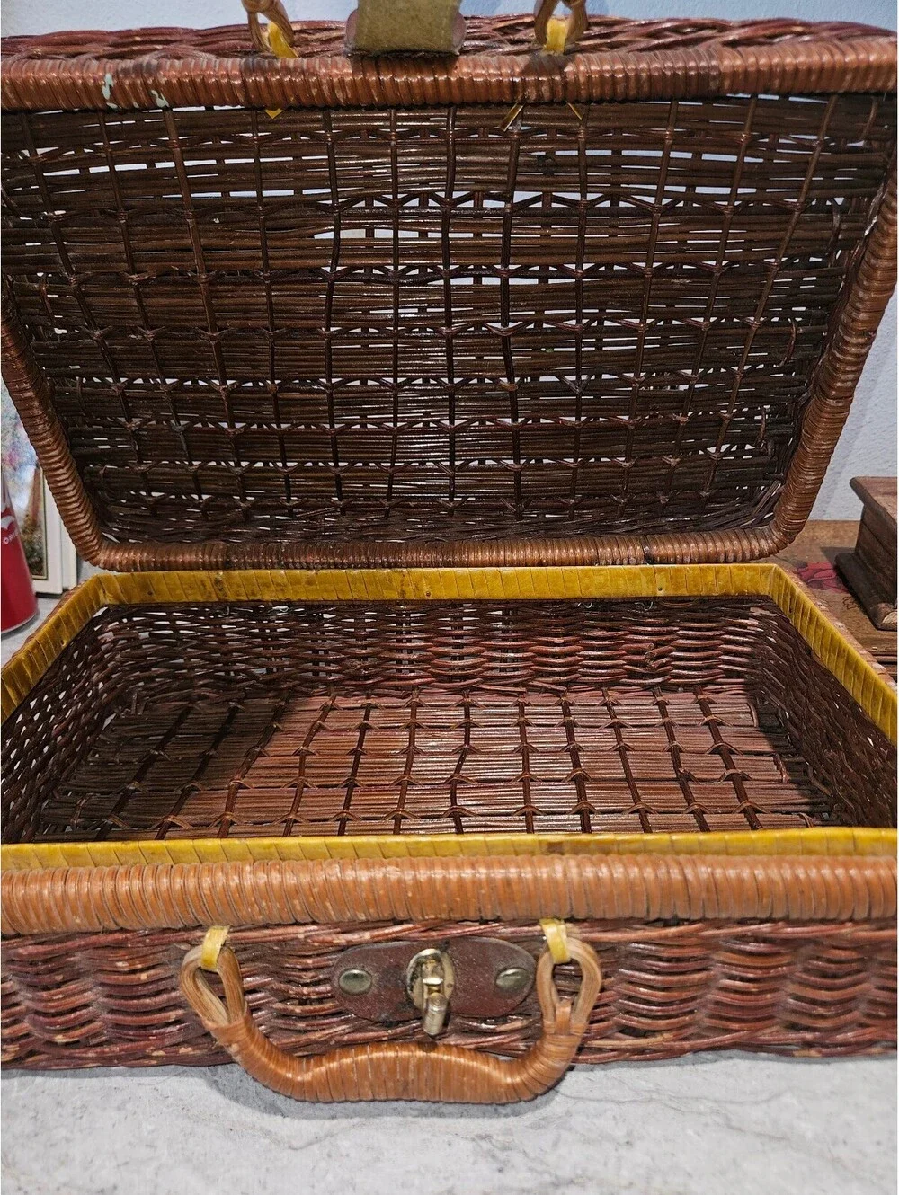 Vintage picnic basket